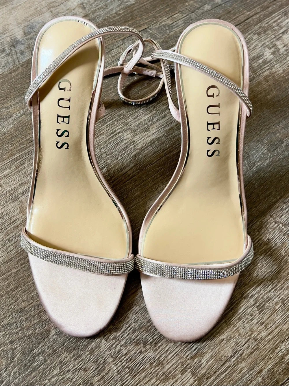 GUESS Charmer Rhinestone Charm Heels-Size 10